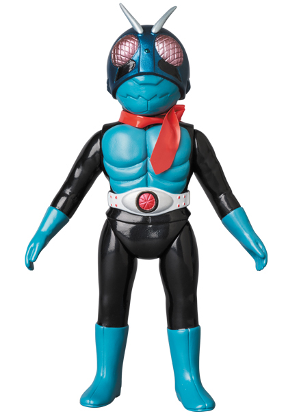 仮面ライダー 旧バンダイ1本線 ソフビ 面取れ ブルーマスク 青マスク