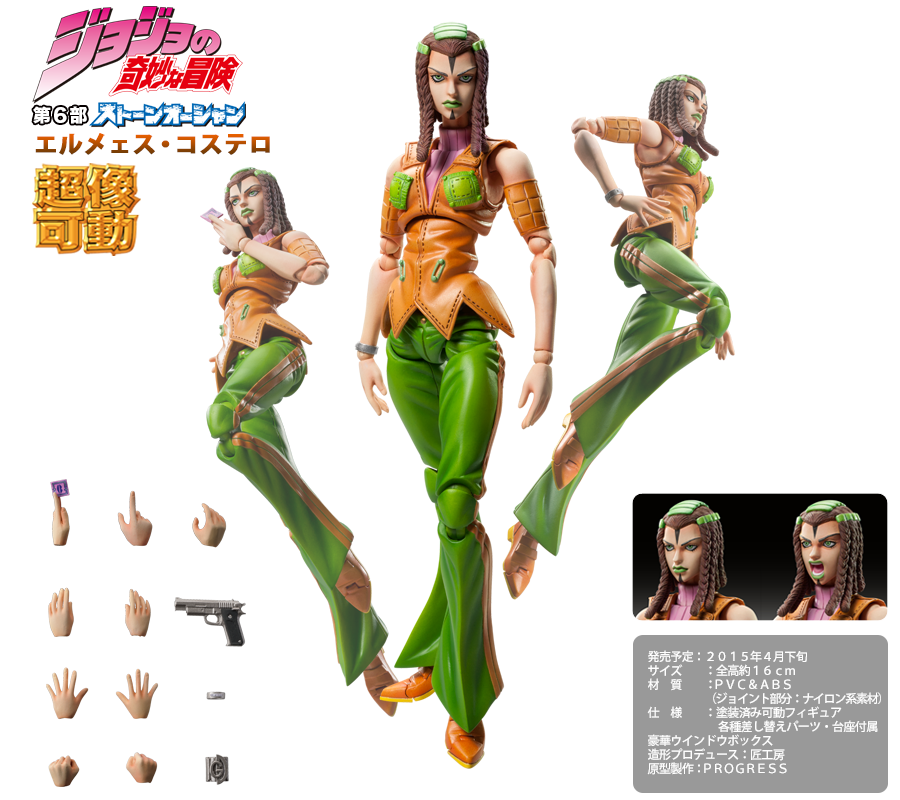 ジョジョの奇妙な冒険 超像可動 エルメェス・コステロ キッス セット