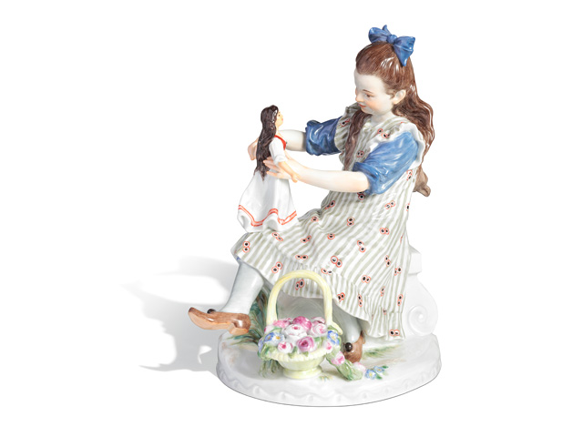 マイセン(Meissen)フィギュリン『葡萄を持つ少女』 マイセン(Meissen