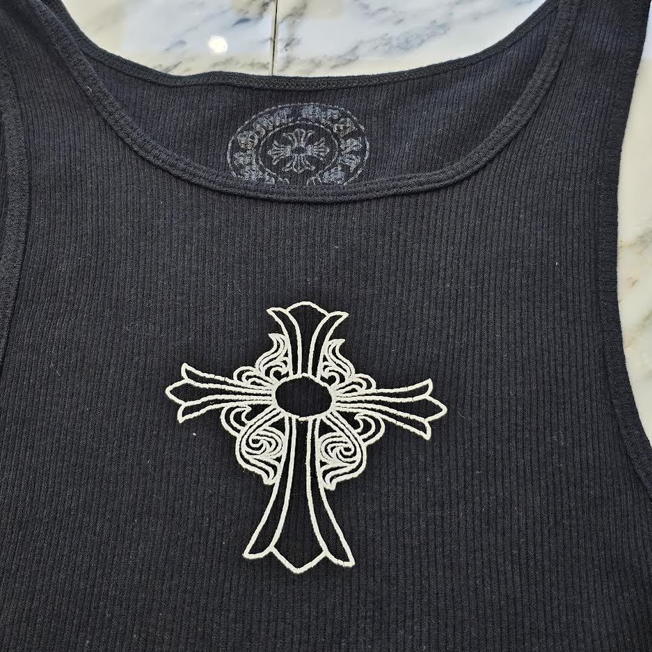 クロムハーツ タンクトップ HAIRY CROSS RIB Tシャツ TANK CHROME