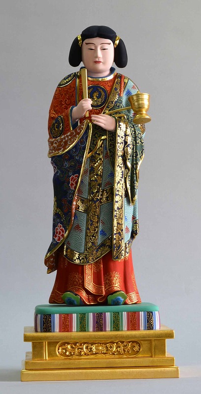 木作り 立像 仏像 太子様 木造聖徳太子立像（市指定文化財）／白井市