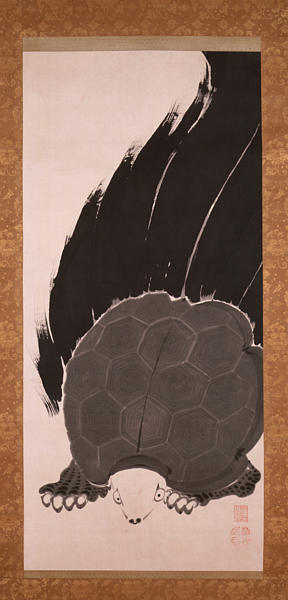 霊亀図（鶴亀図双幅のうち）伊藤若冲筆 - MIHO MUSEUM