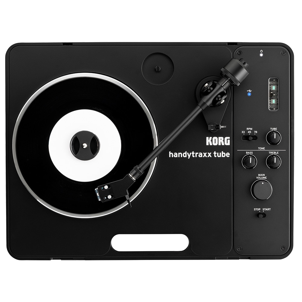 KORG ポータブル レコードプレーヤー handytraxx tube スピーカー内蔵