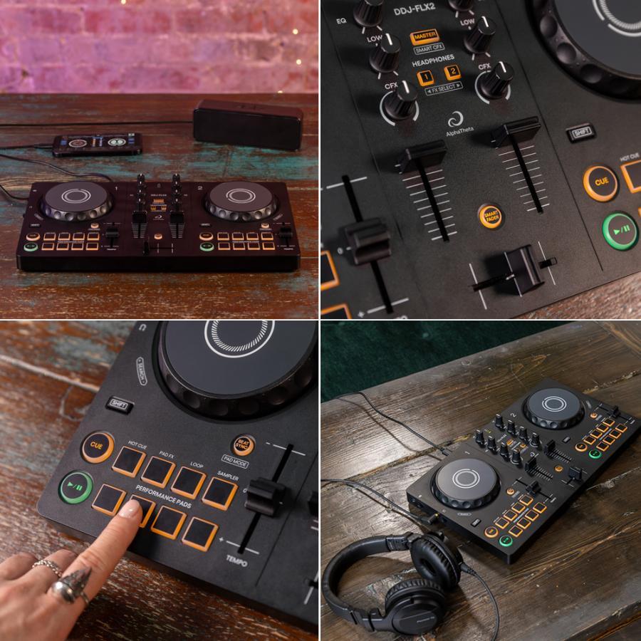 AlphaTheta DDJ-FLX2 DJコントローラー サウンドバー付き DDJ-FLX2