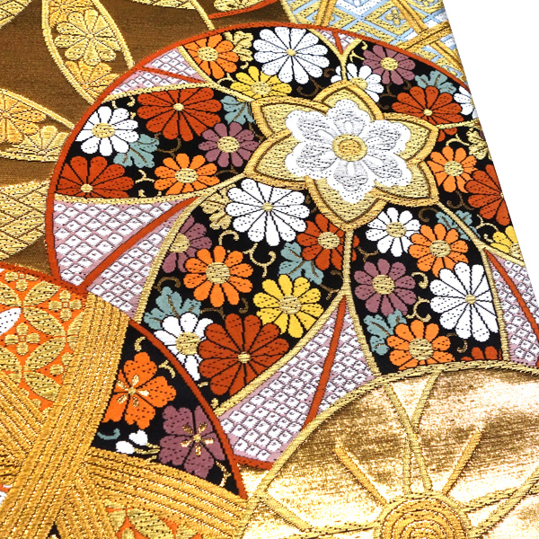 オンラインカタログ]志都香 振袖用袋帯 西陣織 絹 毬 金色［79,200円