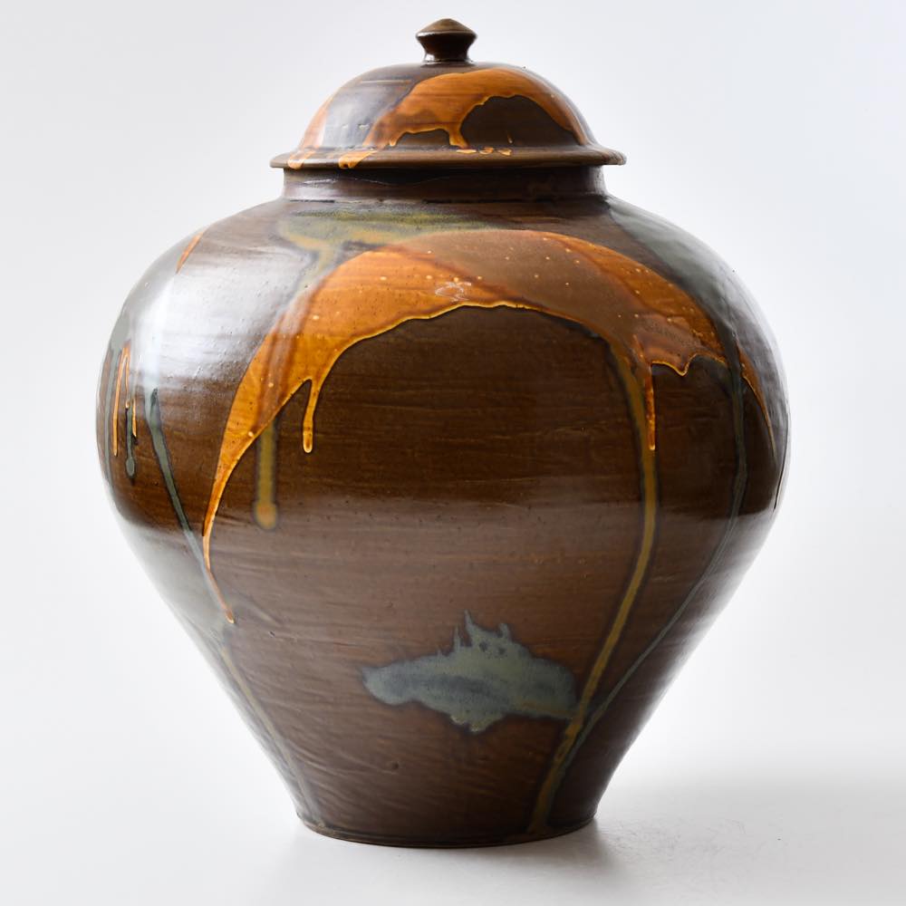 小鹿田焼 花器 壺 小鹿田焼 おんたやき 壺 大壺 花瓶 焼物