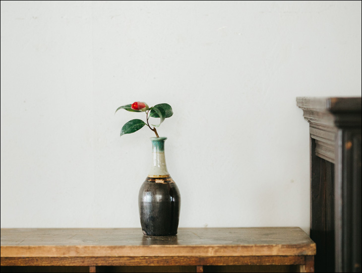 小石原焼 花入れ つる手花入 箱無し 小石原焼 花入れ つる手花入 箱