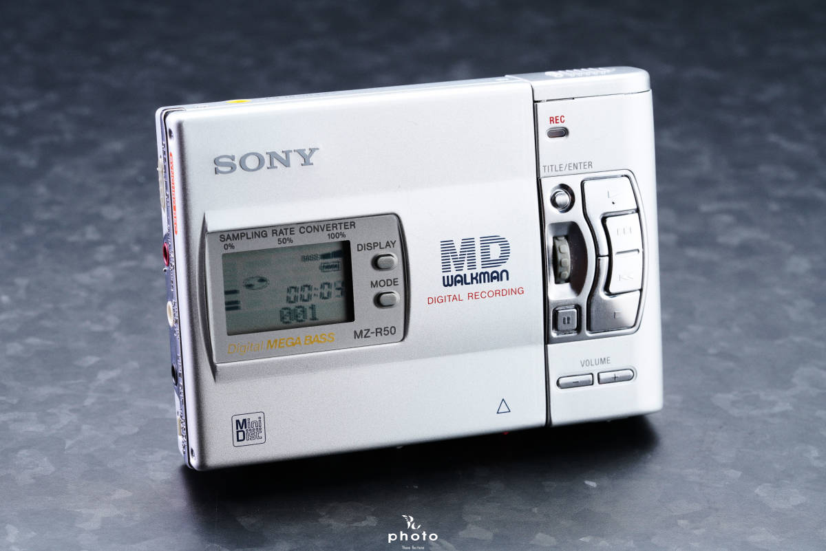 良品】SONY MDウォークマン MDレコーダー MZ-R50 シルバー 動作品 SONY