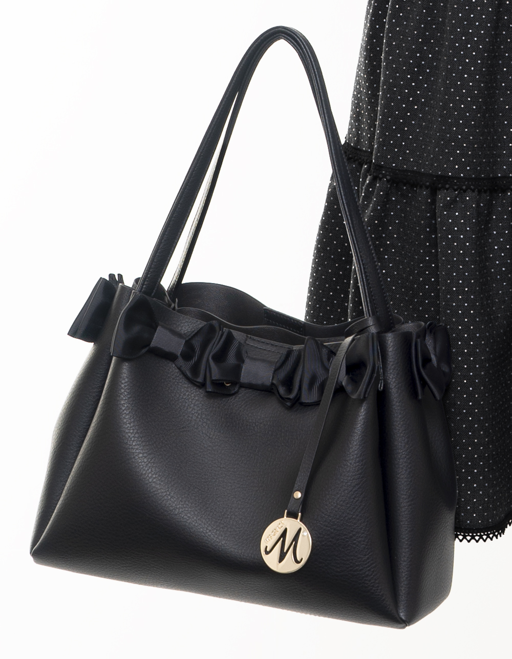 リボン付きフェイクファーバッグ | msgracy