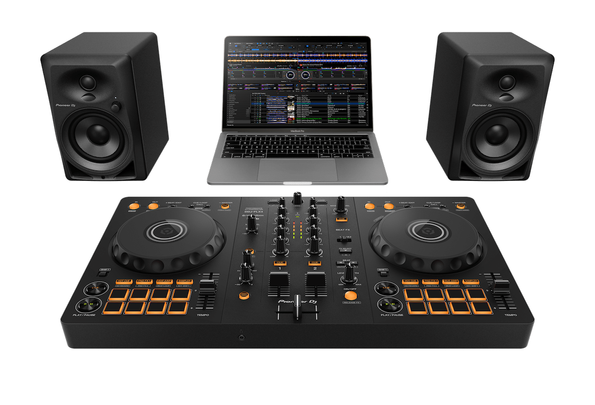 Pioneer DJ DDJ-FLX4 2-Channel DJ Controller + HDJ-CUE1 Headphones