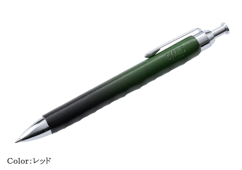 SHINARI TACHIWAKI グリーン 黒桟×クロコ ボールペン