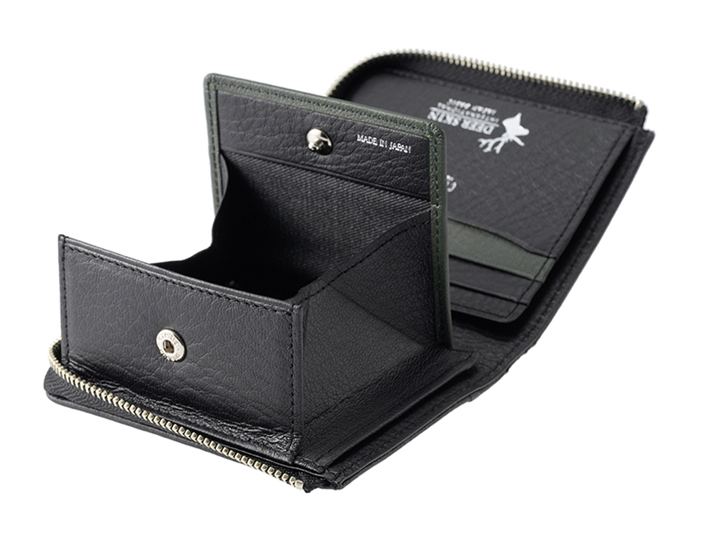 キプリス】コンパクト札入(L字ラウンドファスナー)□ファインディア