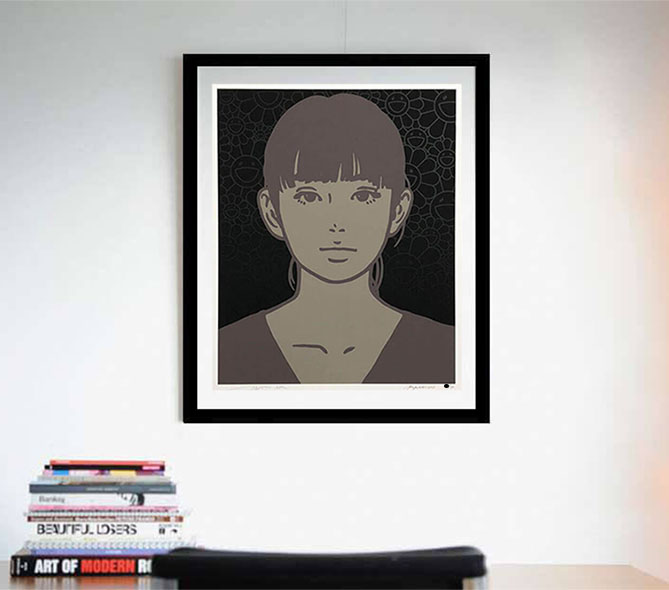 Ly painter 額装込み Kaws kyne 村上隆 奈良美智（村上隆のスーパー Ly