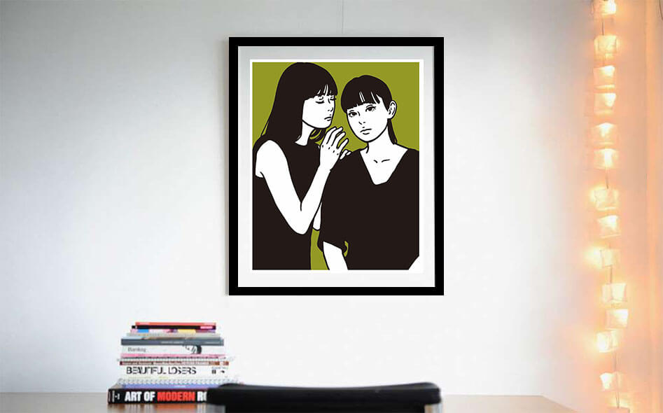 林之耀 「斑紋与進化」 シルクスクリーン 作家直筆サイン入り 額縁無し