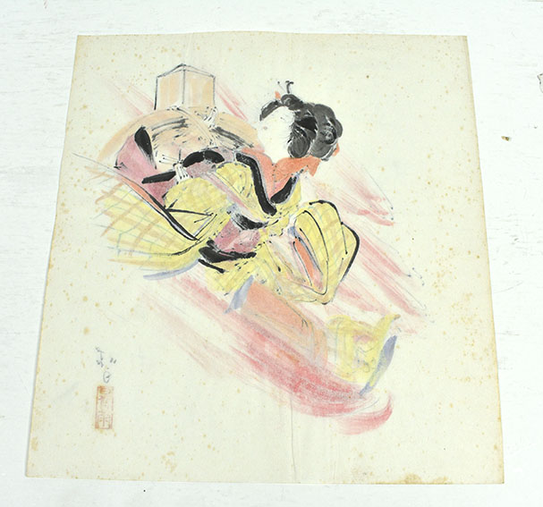 伊藤晴雨「緊縛女性」アクリルケース保存 伊藤晴雨「緊縛女性