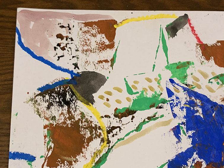 堀尾貞治 具体美術 A4サイズ 肉筆 保証品 堀尾貞治 具体美術 A4サイズ