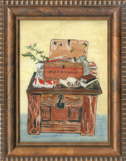 芹沢銈介 ガラス絵 肉筆 個展用額装 Keisuke Serizawa / 芹沢銈介ガラス絵