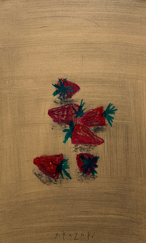 値下げ】風景画 油絵 香月泰男 F6絵画 月星 額付き 手描き 肉筆 値下げ