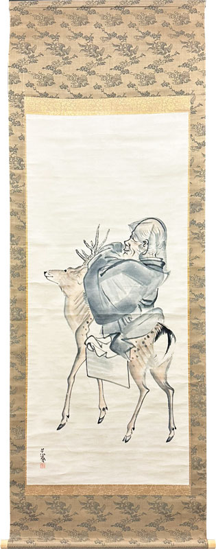 松村呉春 寿老図/掛け軸(Hanging scrolls) 絵画の買取 販売 鑑定