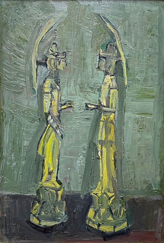 須田剋太 【夢幻】 肉筆書 書画 落款 共シール 1986年作 #BS 須田剋太