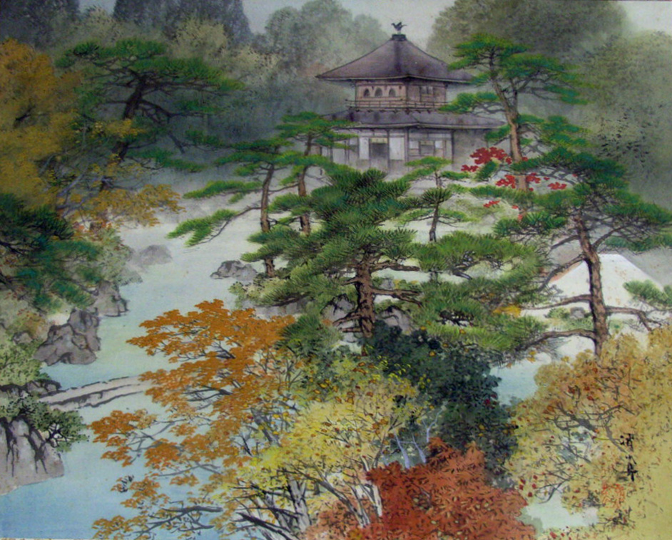 川島梅関 月待山秋色/Web書画ミュージアム/長良川画廊