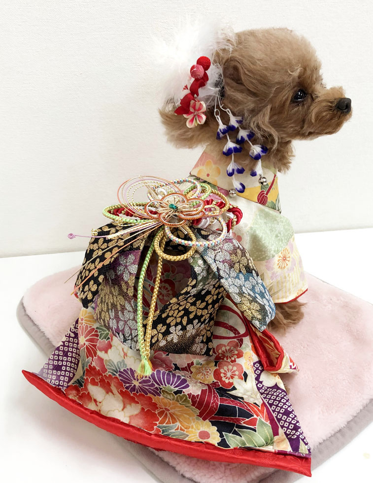 小型犬 本格正絹犬着物 Sサイズ maya 小型犬 本格正絹犬着物 S