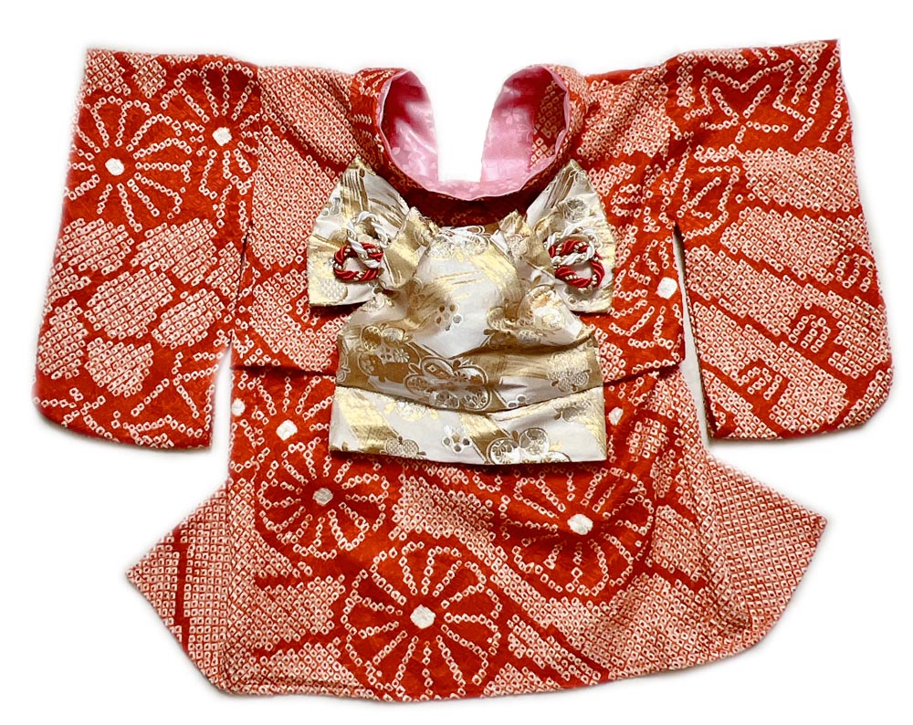 犬 服 代官山Nahomillyの 本格 着物 振袖 －正絹の布地－