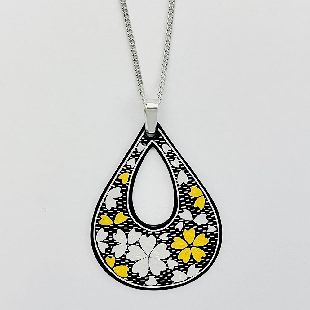 京ぞうがん 桜のブローチ・ペンダントトップ2WAY 中嶋象嵌 京ぞうがん