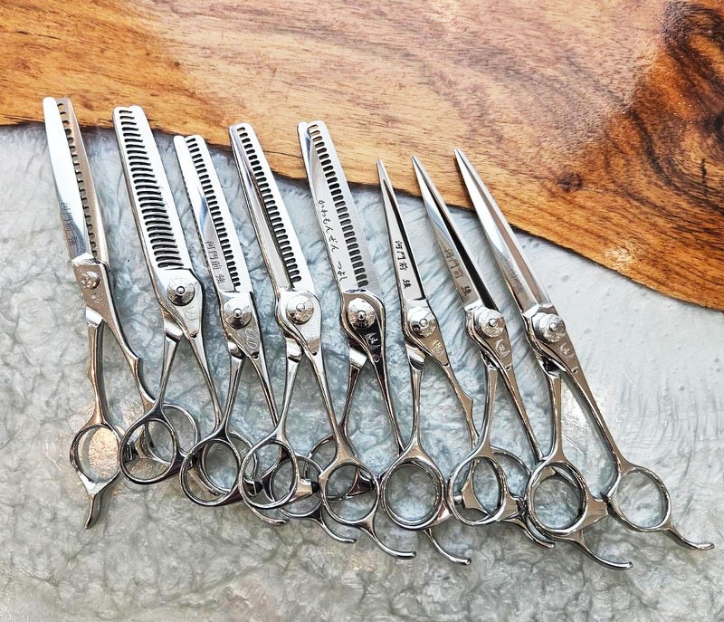 切れ味抜群☀ナルトシザー同様斜度付セニングシザー10%人気の溝無し理