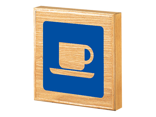 木製サインプレート（突出ピクトタイプ） KS-TS-TP1515W／KS-TS