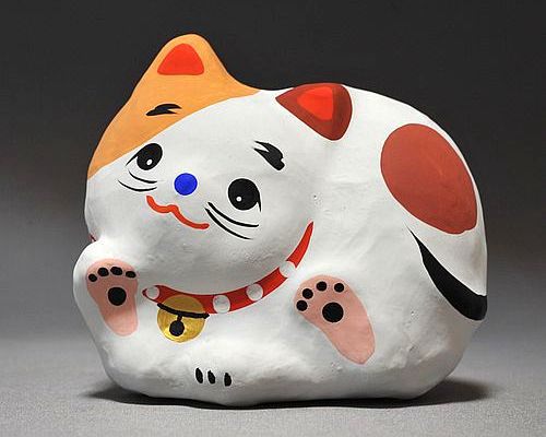 ねこれくと 招き猫 三春張り子