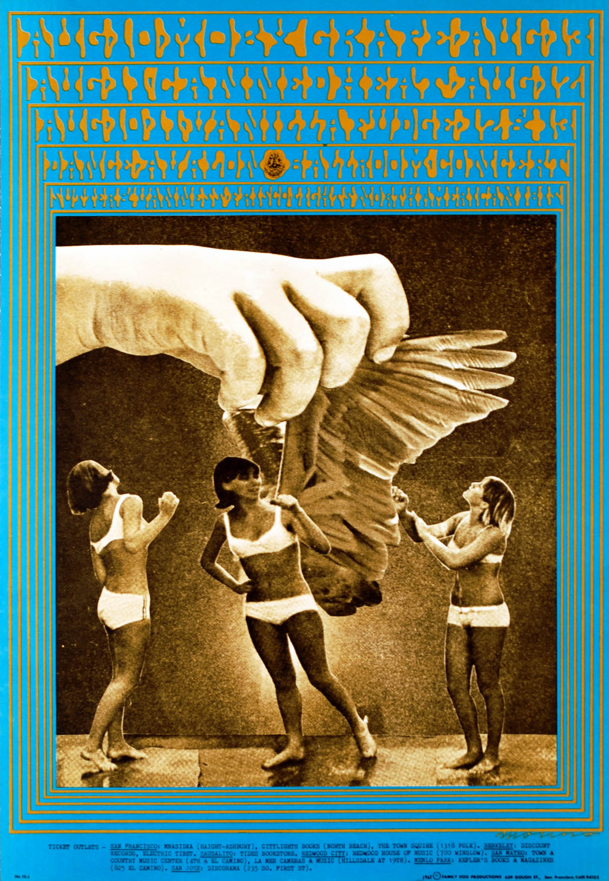 60'sヴィンテージ vintage ポスター FAMILY DOG ビクターモスコソ