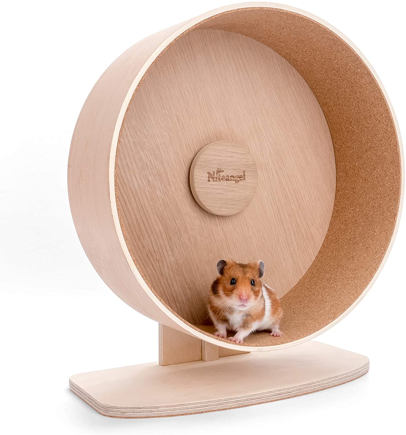 Niteangel Wooden Hamster Exercise Wheel:- Silent Hamster Running