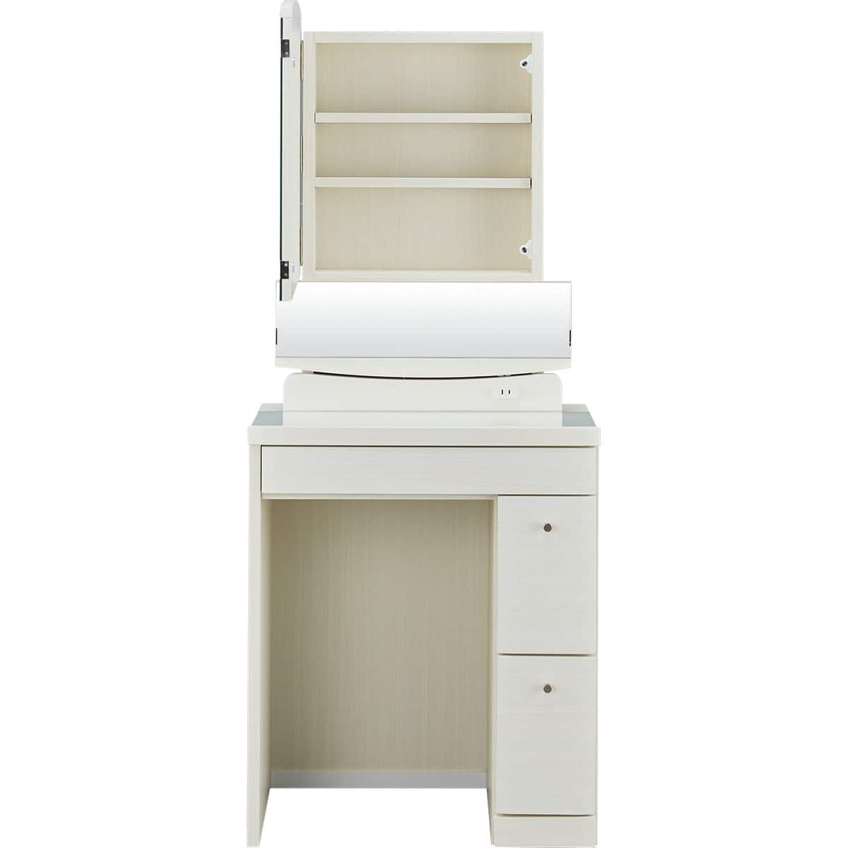 ニトリ 一面鏡ドレッサー 59×39×113 ブラウン レトロ ニトリ