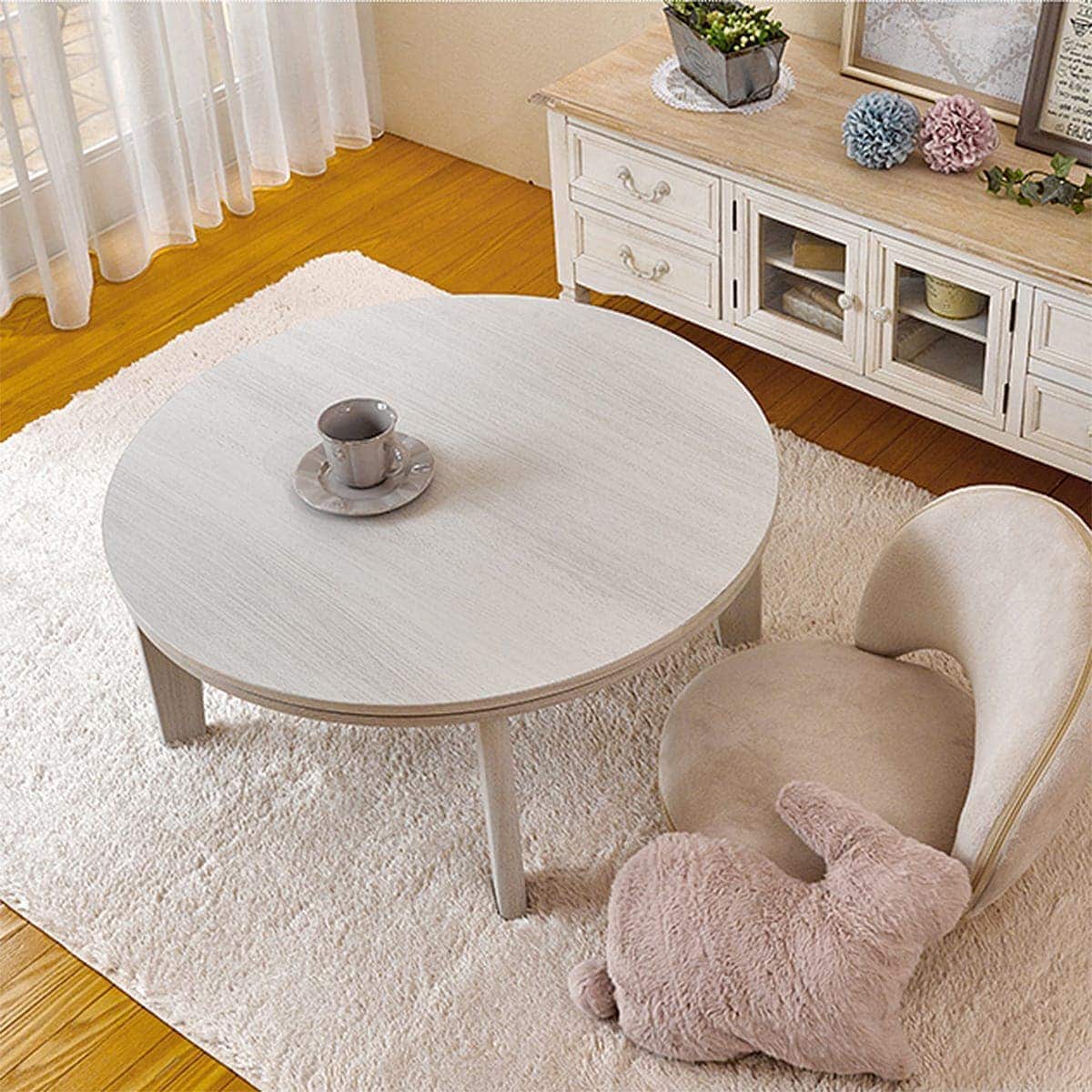 ロッキー】ニトリ幅120cmローテーブル。コタツとしても使える リビング