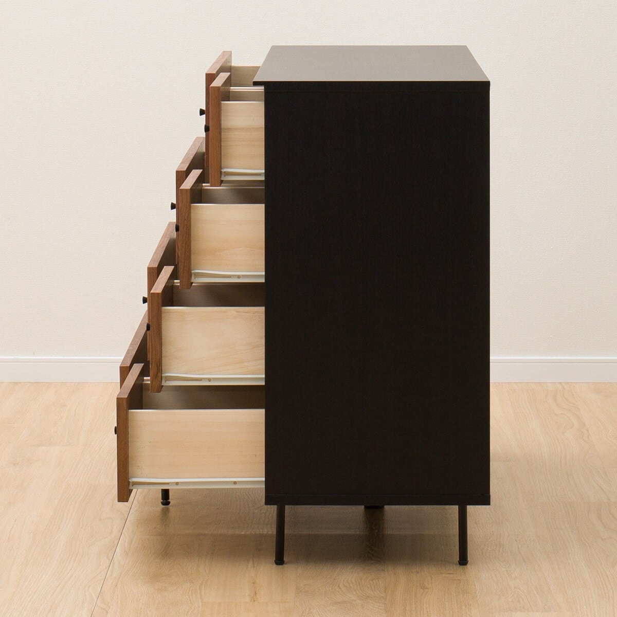 ローチェスト(モリーナ2 120-4 MBR/BK) | ニトリネット【公式】 家具