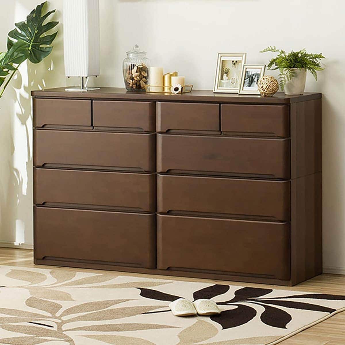 ニトリ 4段 ローチェスト オウカ2 幅120×奥43×高93cm ブラウン