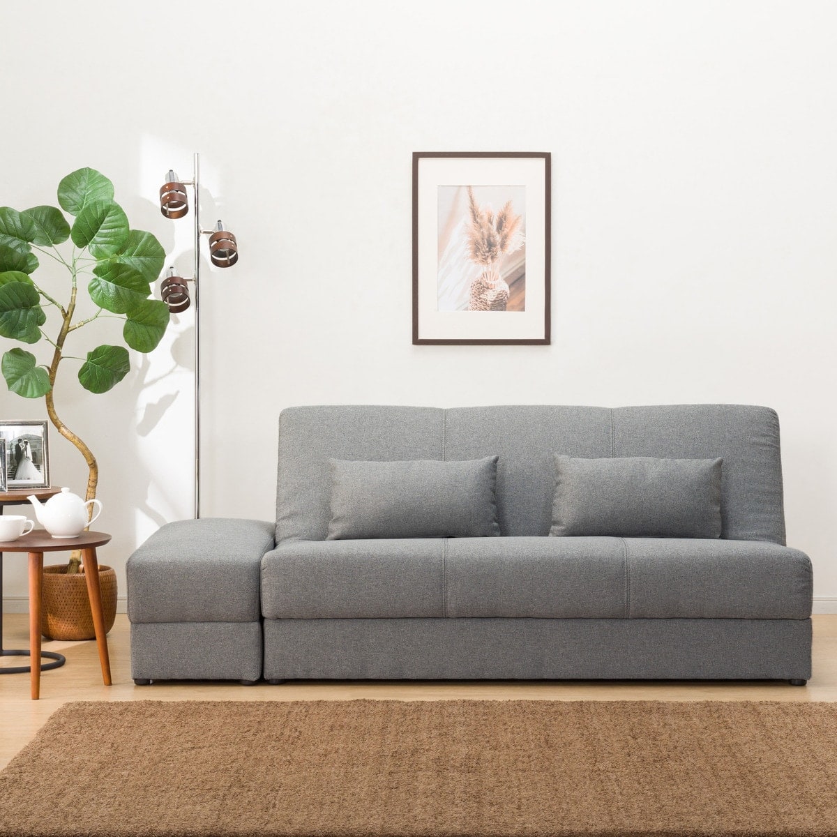 収納付きソファベッド + スツール 布張りタイプ (メーベル/ボルスター