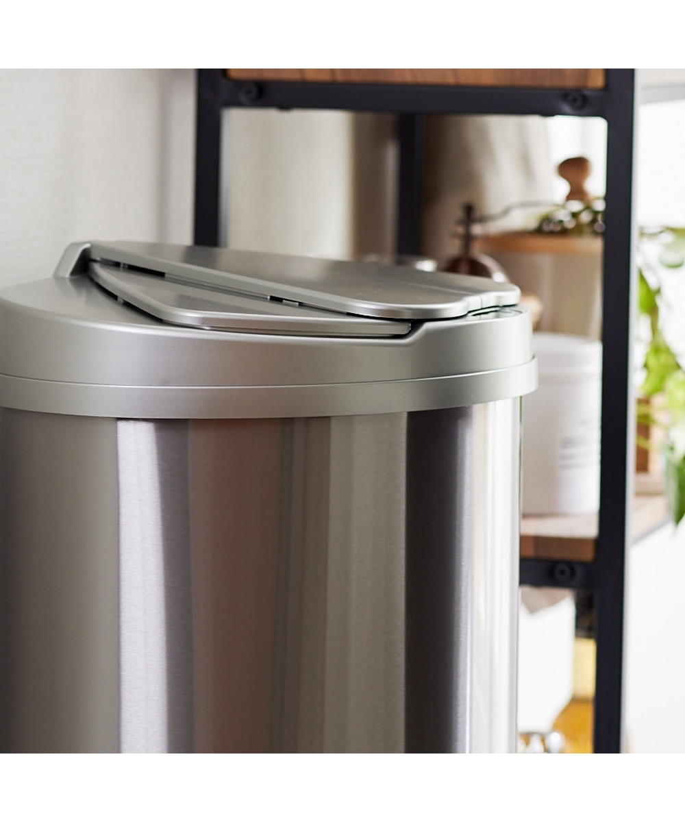 自動開閉ステンレスダストボックス(ゴミ箱)【幅42cm】 通販【ニッセン】