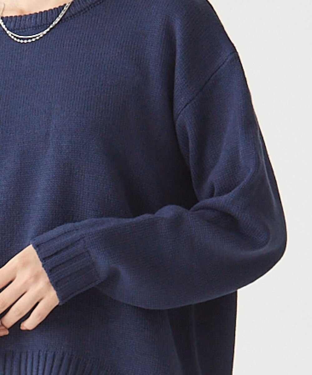 クルーネックワイドニットプルオーバー＜大きいサイズ有＞【OtonaSMILE