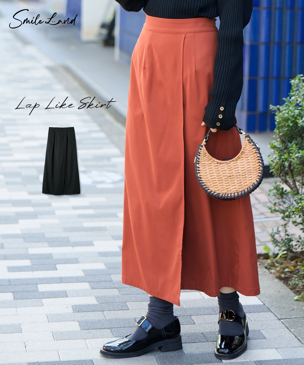 大きいサイズ＞ラップ風ロングスカート（ゆったりヒップ） 通販