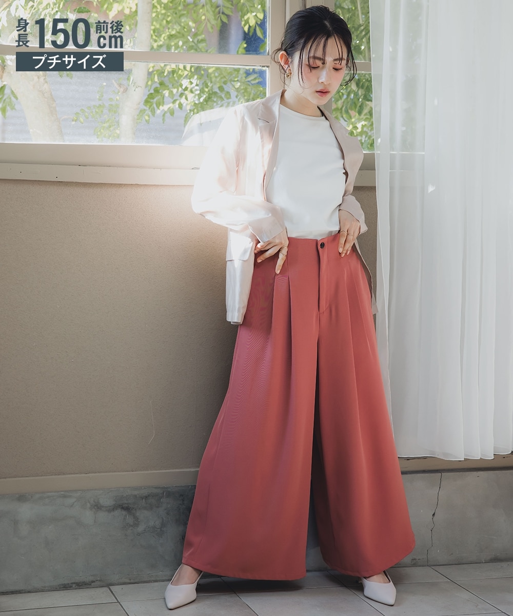 Heve へイヴ サテンフレアガウチョPT ピーチ 36サイズ Heve】サテン