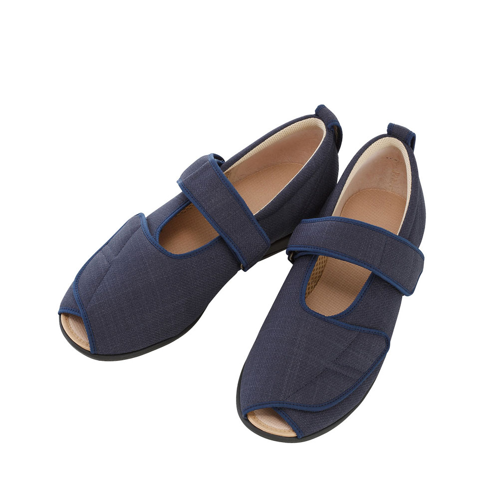 徳武産業 あゆみシューズ オープンマジックIII 3E 両足 紺 S(21～21.5cm)