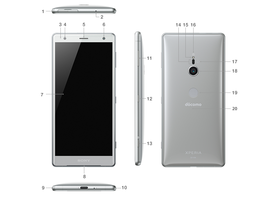 Xperia（エクスペリア） XZ2 ドコモ SO-03K | 仕様 | Xperia