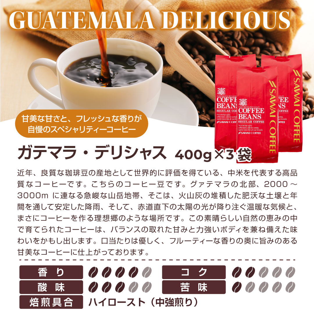 甘い香りのガテマラスペシャルコーヒー150杯分福袋│澤井珈琲公式