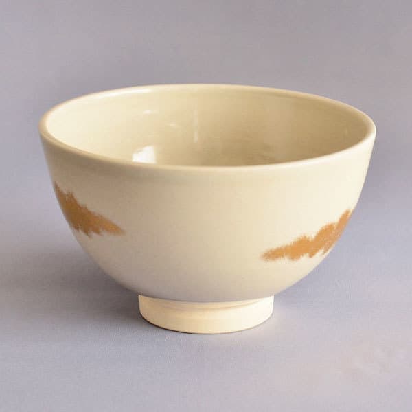 陽炎園 岩崎新定 作 膳所焼 色絵 京の町茶碗 of 茶の湯 墨東清友館