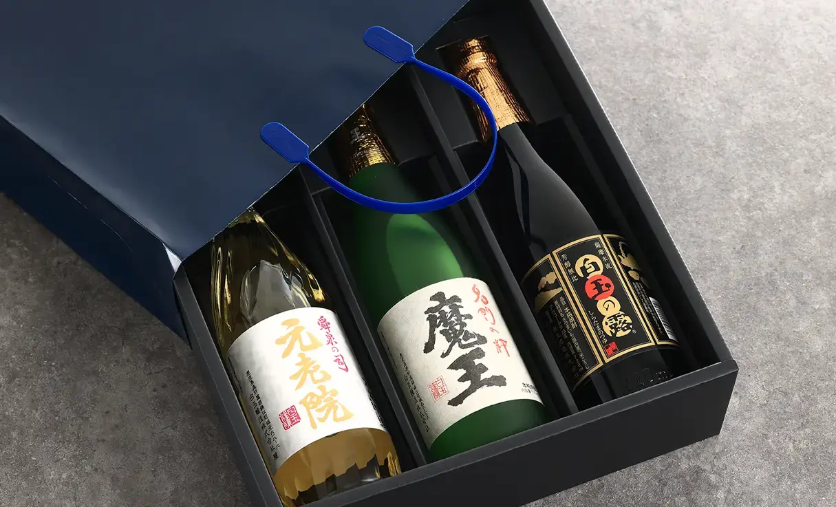 魔王×元老院×白玉の露セット 紙袋付 | 白玉醸造 | 酒専門店鍵や