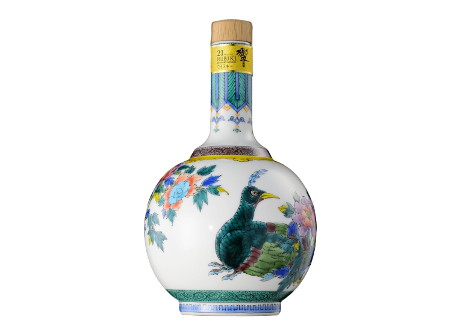 響21年 九谷焼 色絵華王瑞鳥文瓶 2014 サントリー - お酒買取