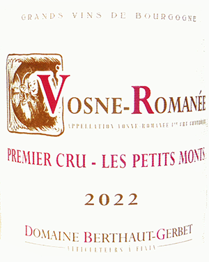 ドメーヌ・ベルトー・ジェルベ・ヴォーヌ・ロマネ 2022