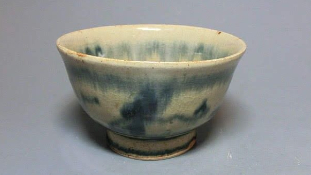 安南染付草花文茶碗安南絞手鵬雲斎アユタヤ時代茶道具